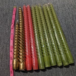 10 swirl vintage candles
